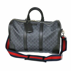 Gucci Boston Bag Travel GG Leather Black
